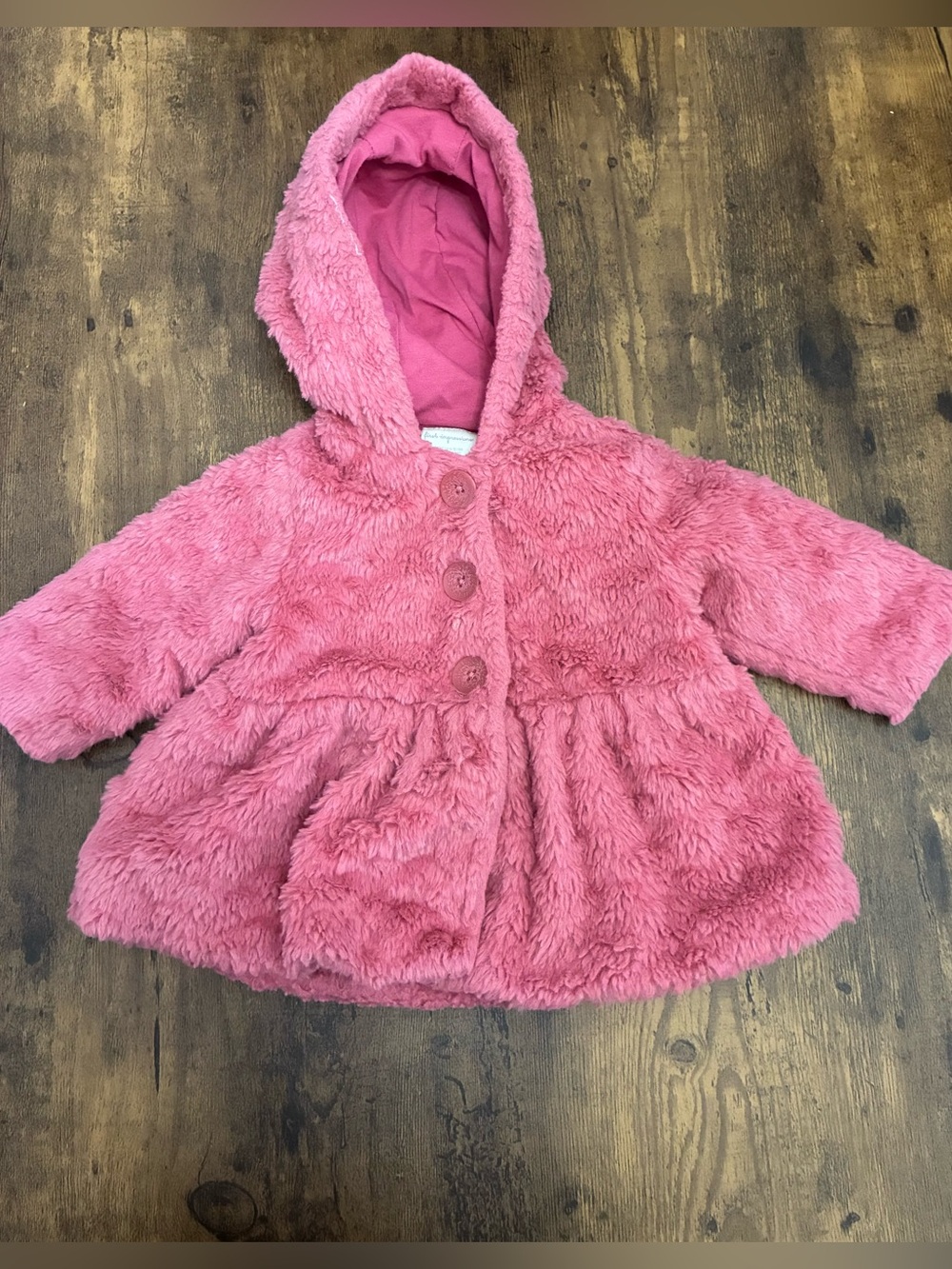 First Impressions Girl’s 0-3M Plush Hooded Jacket